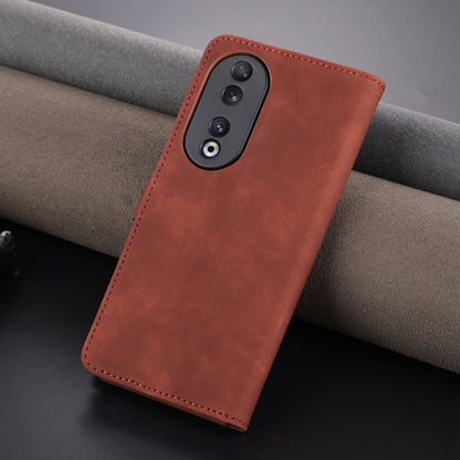 For Honor 90 Pro AZNS Skin Feel Calf Texture Flip Leather Phone Case(Brown) - Honor Cases by AZNS | Online Shopping UK | buy2fix