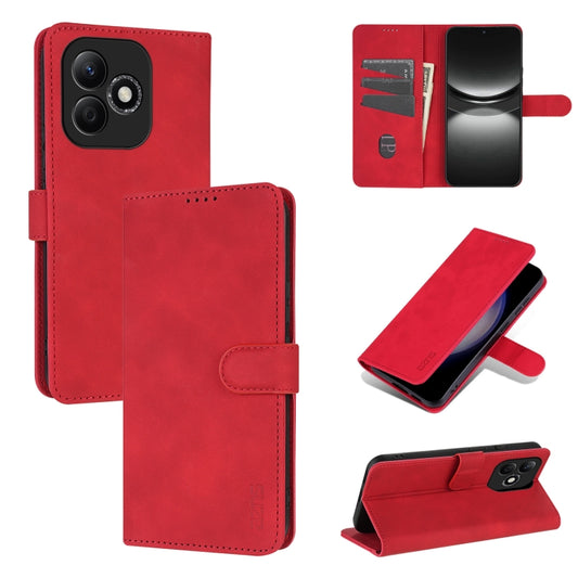 For Honor X60i AZNS Skin Feel Calf Texture Flip Leather Phone Case(Red) - Honor Cases by AZNS | Online Shopping UK | buy2fix