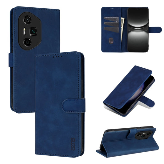 For Honor 300 Ultra AZNS Skin Feel Calf Texture Flip Leather Phone Case(Blue) - Honor Cases by AZNS | Online Shopping UK | buy2fix