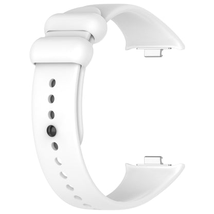 For Xiaomi Mi Band 8 Pro Solid Color Black Buckle Silicone Watch Band(White) - Watch Bands by buy2fix | Online Shopping UK | buy2fix