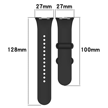 For Xiaomi Mi Band 8 Pro Solid Color Black Buckle Silicone Watch Band(White) - Watch Bands by buy2fix | Online Shopping UK | buy2fix