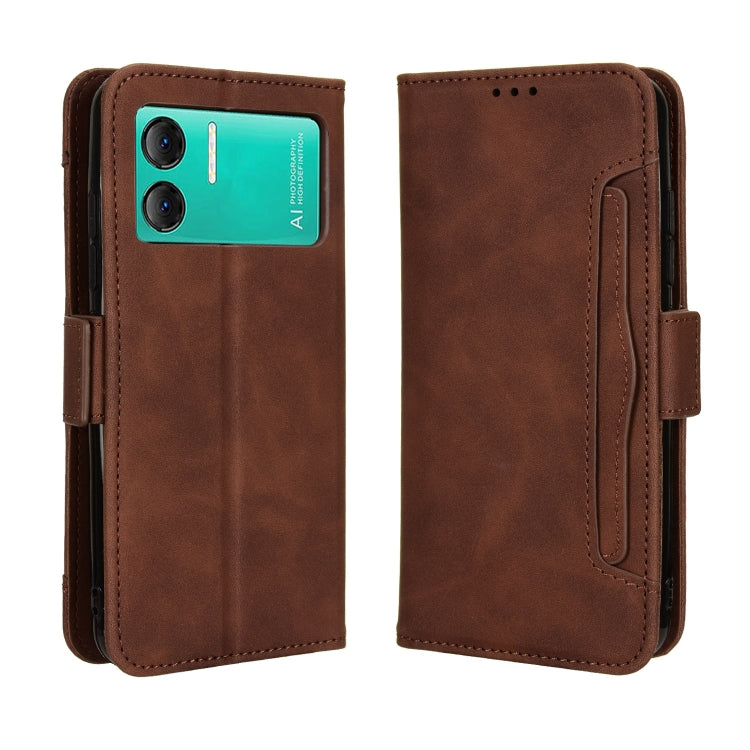 For Doogee X98 Skin Feel Calf Texture Card Slots Leather Phone Case(Brown) - Doogee Cases by buy2fix | Online Shopping UK | buy2fix