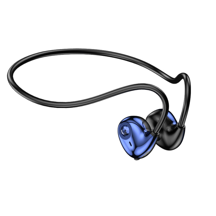 A59 Open Air Conduction Built-in Microphone Wireless Bluetooth Neckband Earphone(Blue) - Sport Earphone by buy2fix | Online Shopping UK | buy2fix