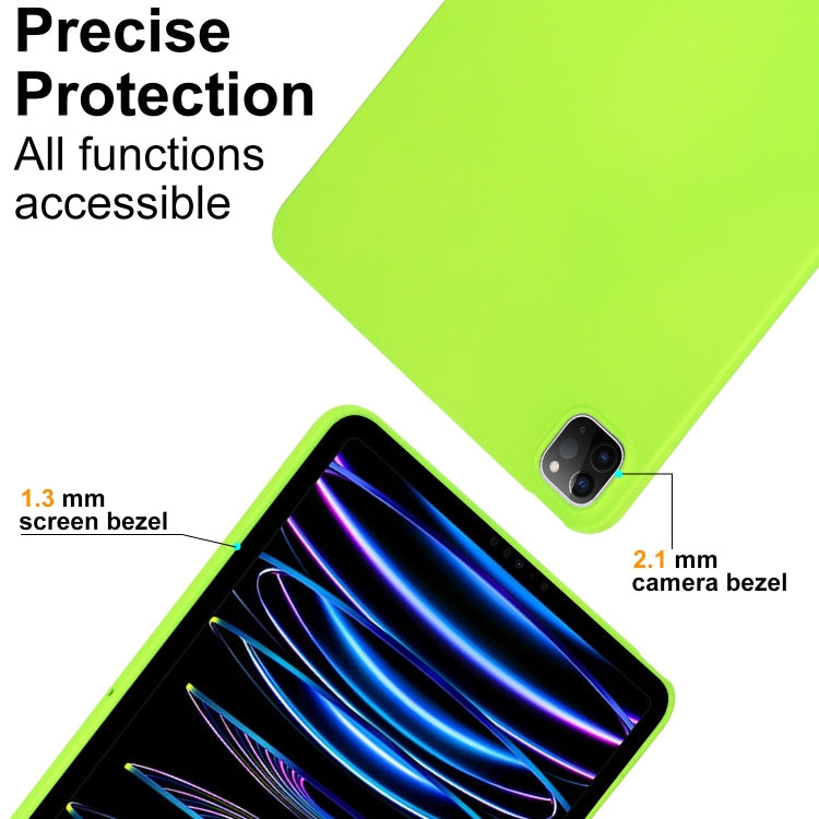 For iPad Air 11 2024 Oil Spray Skin-friendly TPU Tablet Case(Fluorescent Green) - iPad Air 11 2024 Cases by buy2fix | Online Shopping UK | buy2fix