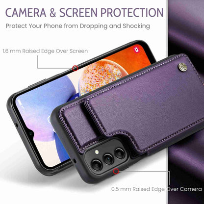 For Samsung Galaxy A14 CaseMe C22 Card Slots Holder RFID Anti-theft Phone Case(Purple) - Galaxy Phone Cases by CaseMe | Online Shopping UK | buy2fix