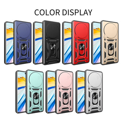 For Xiaomi Redmi A3 Sliding Camera Cover Design TPU Hybrid PC Phone Case(Gold) - Xiaomi Cases by buy2fix | Online Shopping UK | buy2fix