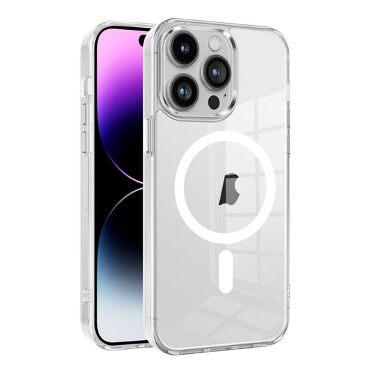 For iPhone 14 Pro Max Ice Color Magnetic Series PC + Acrylic Magsafe Phone Case(Transparent) - iPhone 14 Pro Max Cases by buy2fix | Online Shopping UK | buy2fix