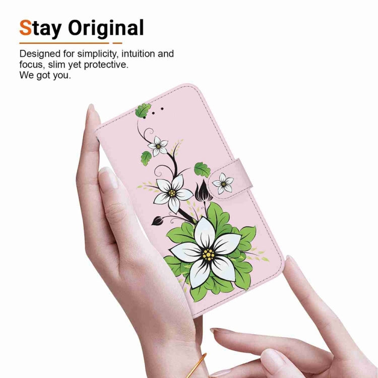 For OnePlus 13 Crystal Texture Colored Drawing Leather Phone Case(Lily) - OnePlus Cases by buy2fix | Online Shopping UK | buy2fix