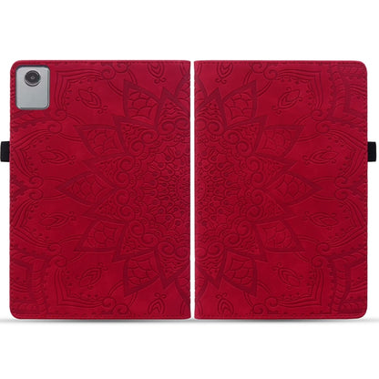For Lenovo Tab M11 / Xiaoxin Pad 11 2024 Calf Texture Embossed Leather Tablet Case(Red) - Lenovo by buy2fix | Online Shopping UK | buy2fix