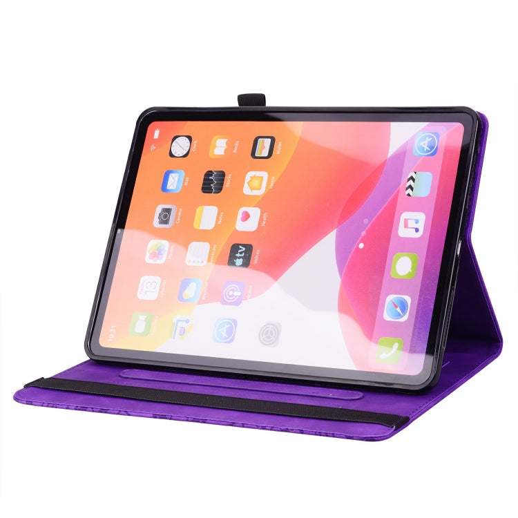 For Lenovo Tab M11 / Xiaoxin Pad 11 2024 Calf Texture Embossed Leather Tablet Case(Purple) - Lenovo by buy2fix | Online Shopping UK | buy2fix