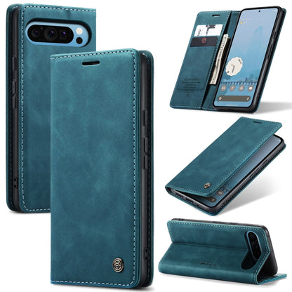 For Google Pixel 9 Pro XL CaseMe 013 Multifunctional Horizontal Flip Leather Phone Case(Blue) - Google Cases by CaseMe | Online Shopping UK | buy2fix