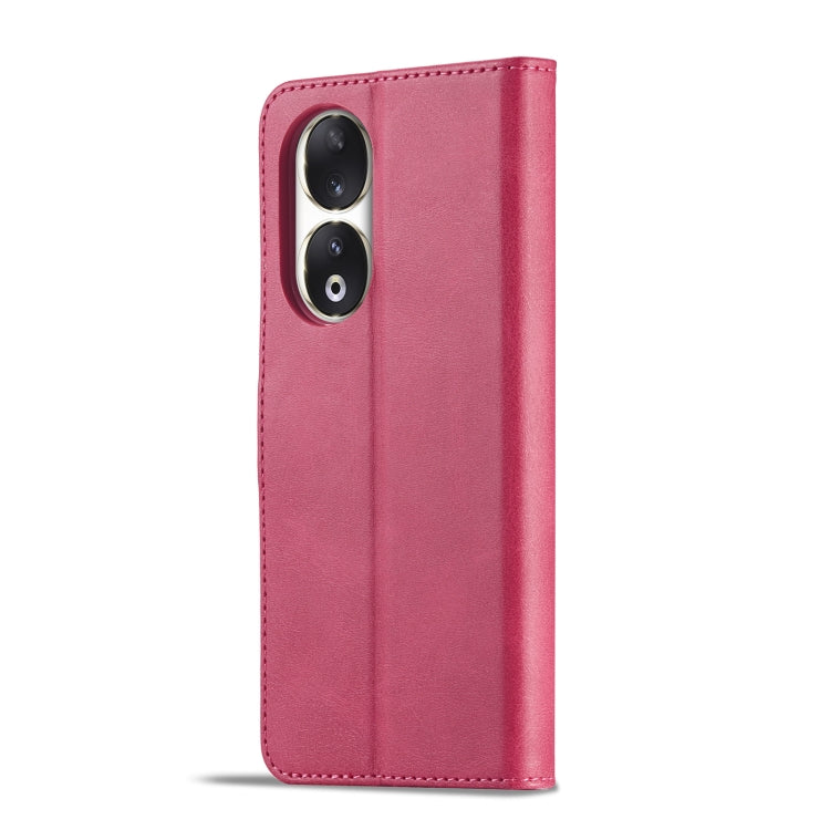 For Honor 90 LC.IMEEKE Calf Texture Leather Phone Case(Red) - Honor Cases by LC.IMEEKE | Online Shopping UK | buy2fix