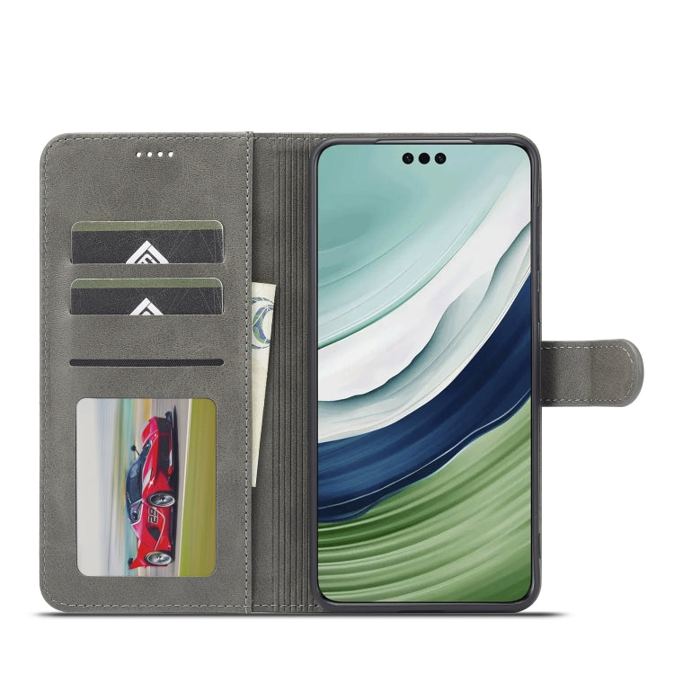 For Honor X50 LC.IMEEKE Calf Texture Leather Phone Case(Grey) - Honor Cases by LC.IMEEKE | Online Shopping UK | buy2fix