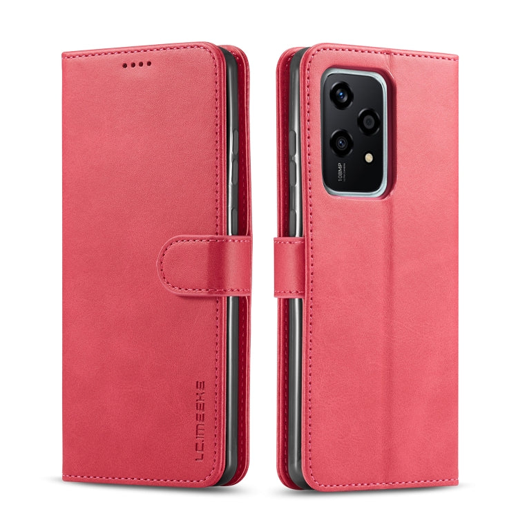 For Honor 200 Lite Global LC.IMEEKE Calf Texture Leather Phone Case(Red) - Honor Cases by LC.IMEEKE | Online Shopping UK | buy2fix