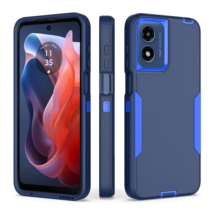 For Motorola Moto G Play 4G 2024 2 in 1 Magnetic PC + TPU Phone Case(Royal Blue+Dark Blue) - Motorola Cases by buy2fix | Online Shopping UK | buy2fix