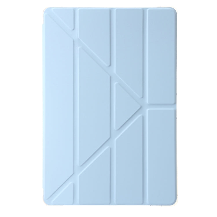 For Samsung Galaxy Tab S9 FE Clear Acrylic Deformation Leather Tablet Case(Ice Blue) - Galaxy Tab S9 FE by buy2fix | Online Shopping UK | buy2fix