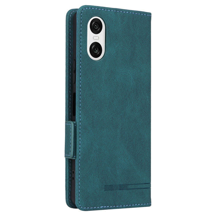 For Sony Xperia 10 VI 2024 Magnetic Clasp Leather Phone Case(Green) - Sony Cases by buy2fix | Online Shopping UK | buy2fix