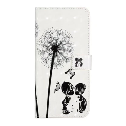 For iPhone 16 Oil Embossed 3D Drawing Leather Phone Case(Couple Dandelion) - iPhone 16 Cases by buy2fix | Online Shopping UK | buy2fix