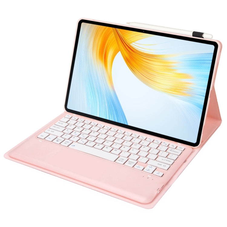 For Lenovo Xiaoxin Pad Pro 12.7 inch AM24 TPU Ultra-thin Detachable Bluetooth Keyboard Tablet Leather Case(Pink) - Lenovo Keyboard by buy2fix | Online Shopping UK | buy2fix