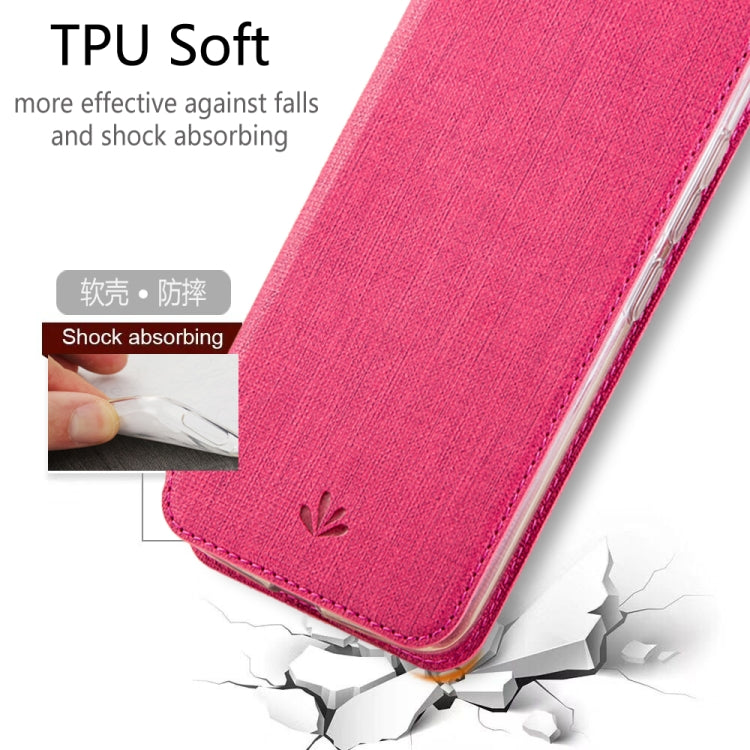 For Motorola Moto G Power ViLi Magnetic Suction Shockproof TPU + PU Horizontal Flip Protective Case with Card Slot & Holder(Rose Red) - Motorola Cases by ViLi | Online Shopping UK | buy2fix