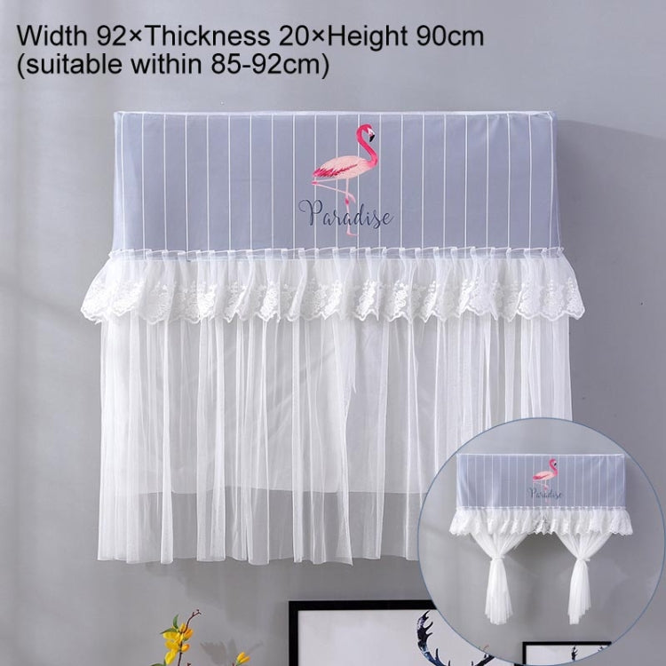 Do Not Take Dust-proof And Anti Direct Blowing Simple Wind Hanging Machine Air Conditioner Moon Cover, Size:Width 92 × Thickness 20 × Height 90cm(Striped Flamingo) - Dust Covers by buy2fix | Online Shopping UK | buy2fix