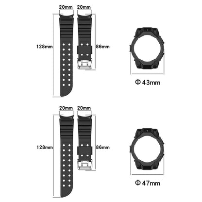 For Samsung Galaxy Watch 6 40mm Armor Silicone Watch Band + Watch Case Set(White) - Watch Bands by buy2fix | Online Shopping UK | buy2fix