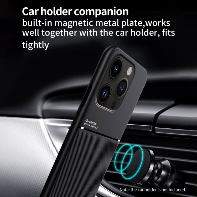 For iPhone 16 Pro Max Classic Tilt Strip Grain Magnetic Shockproof PC + TPU Phone Case(Black) - iPhone 16 Pro Max Cases by buy2fix | Online Shopping UK | buy2fix