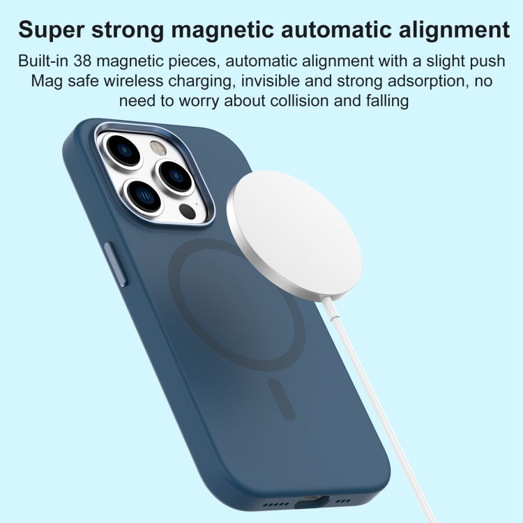 For iPhone 15 Pro Max Mutural Karen Series Liquid Silicone Magsafe Phone Case(Navy Blue) - iPhone 15 Pro Max Cases by Mutural | Online Shopping UK | buy2fix