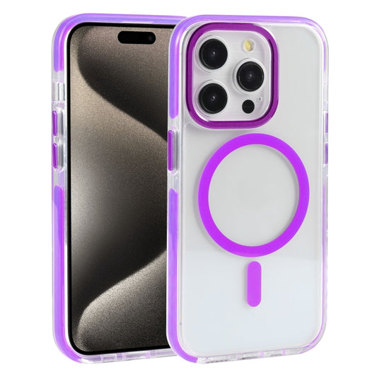 For iPhone 15 Pro Mutural Cushion Series MagSafe Magnetic Phone Case(Purple) - iPhone 15 Pro Cases by Mutural | Online Shopping UK | buy2fix