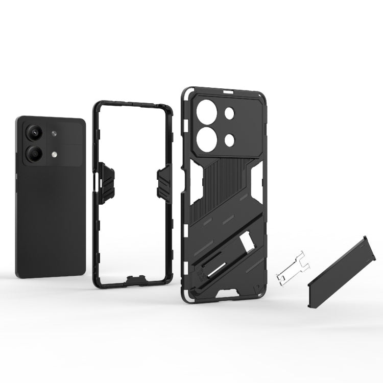 For Xiaomi Redmi Note 13R Pro 5G Punk Armor 2 in 1 PC + TPU Phone Case with Holder(Blue) - Xiaomi Cases by buy2fix | Online Shopping UK | buy2fix