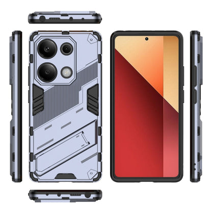 For Xiaomi Redmi Note 13 Pro 4G Global Punk Armor 2 in 1 PC + TPU Phone Case with Holder(Grey) - Note 13 Pro Cases by buy2fix | Online Shopping UK | buy2fix
