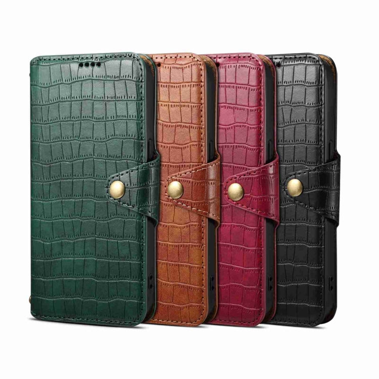 For Samsung Galaxy S23 Ultra 5G Denior Crocodile Texture Oil Edge Leather Phone Case(Green) - Galaxy S23 Ultra 5G Cases by Denior | Online Shopping UK | buy2fix