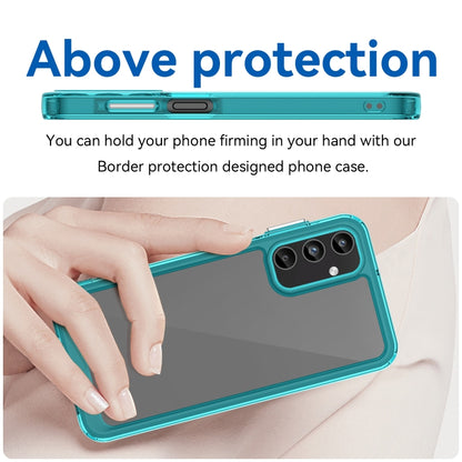 For Samsung Galaxy A15 Colorful Series Acrylic Hybrid TPU Phone Case(Transparent Blue) - Galaxy Phone Cases by buy2fix | Online Shopping UK | buy2fix