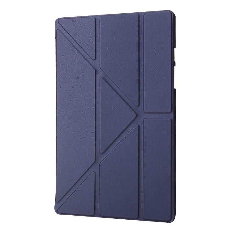 For Samsung Galaxy Tab A9 TPU Deformation Multi-Fold Leather Tablet Case(Navy Blue) - Galaxy Tab A9 by buy2fix | Online Shopping UK | buy2fix