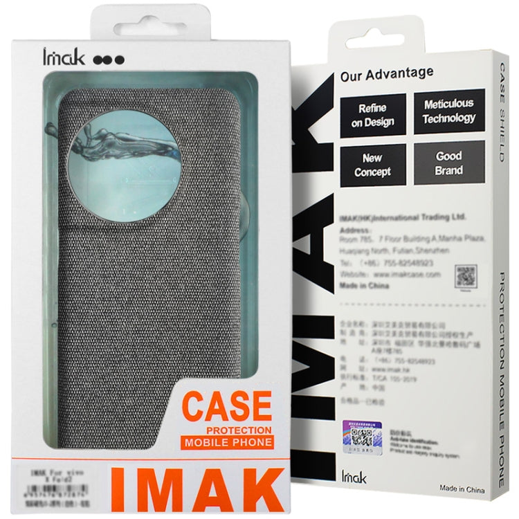For Samsung Galaxy A35 5G imak Ruiyi Series Cloth Texture PU + PC Phone Case(Dark Grey) - Galaxy Phone Cases by imak | Online Shopping UK | buy2fix