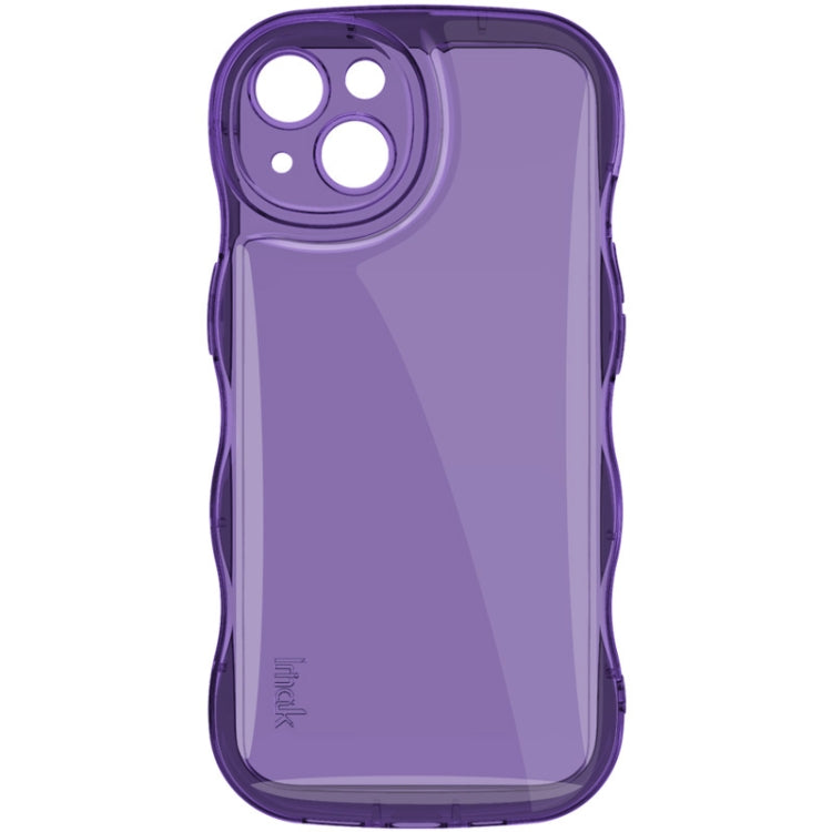 For iPhone 15 IMAK Wave Bubble Soft Shockproof Phone Case(Purple) - iPhone 15 Cases by imak | Online Shopping UK | buy2fix