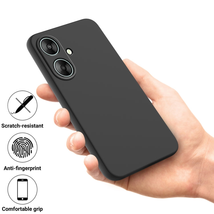 For Xiaomi Poco M6 5G/Redmi 13C 5G/13R 5G Solid Color Liquid Silicone Dropproof Full Coverage Phone Case(Black) - 13C Cases by buy2fix | Online Shopping UK | buy2fix