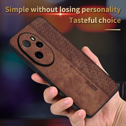 For Honor 100 Pro AZNS 3D Embossed Skin Feel Phone Case(Brown) - Honor Cases by AZNS | Online Shopping UK | buy2fix