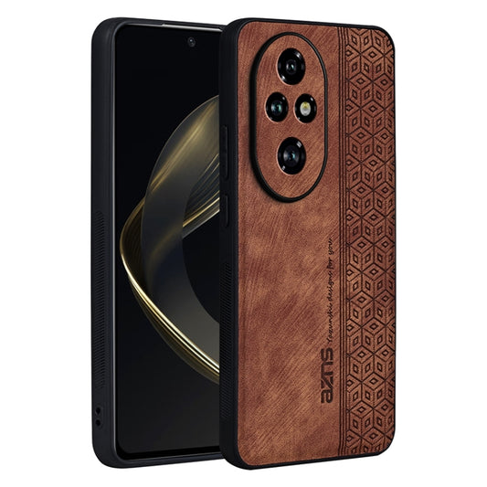 For Honor 200 Pro AZNS 3D Embossed Skin Feel Phone Case(Brown) - Honor Cases by AZNS | Online Shopping UK | buy2fix