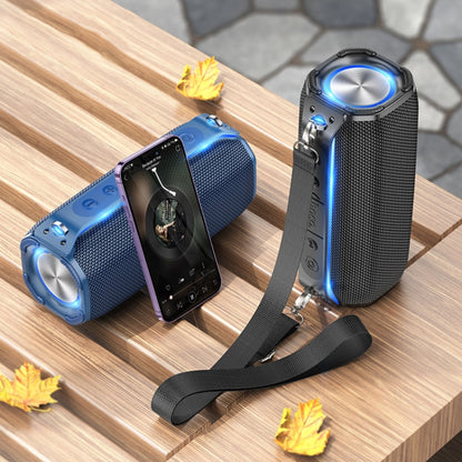 hoco HC23 Rick Outdoor Bluetooth 5.3 Speaker Support TF Card / FM / TWS(Blue) - Desktop Speaker by hoco | Online Shopping UK | buy2fix