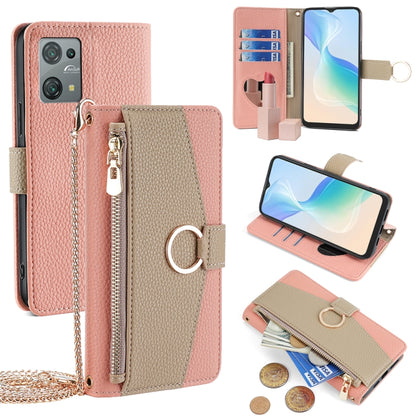 For Blackview Oscal C30 / Oscal C30 Pro Crossbody Litchi Texture Leather Phone Case(Pink) - More Brand by buy2fix | Online Shopping UK | buy2fix