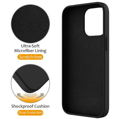 For iPhone 16 Pro Max Liquid Silicone MagSafe Magnetic Phone Case with Ring Holder(Black) - iPhone 16 Pro Max Cases by buy2fix | Online Shopping UK | buy2fix