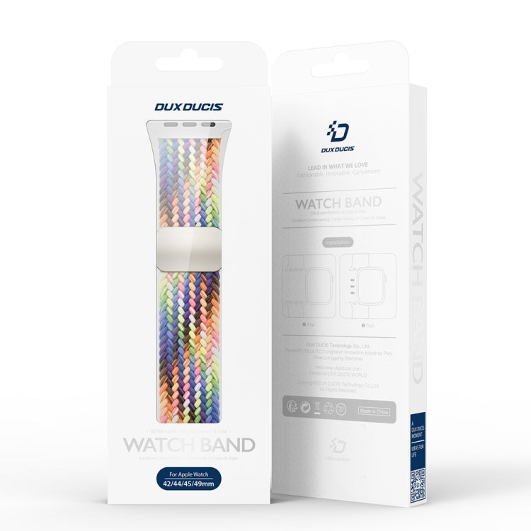 For Apple Watch Ultra 2 49mm DUX DUCIS Mixture Pro Series Magnetic Buckle Nylon Braid Watch Band(New Rainbow) - Watch Bands by DUX DUCIS | Online Shopping UK | buy2fix