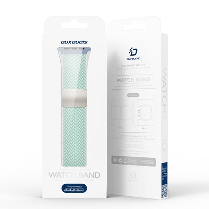 For Apple Watch Ultra 2 49mm DUX DUCIS Mixture Pro Series Magnetic Buckle Nylon Braid Watch Band(Light Mint) - Watch Bands by DUX DUCIS | Online Shopping UK | buy2fix