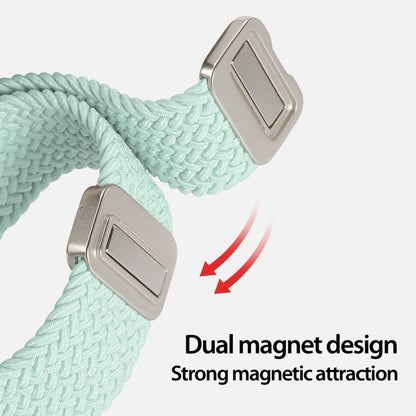 For Apple Watch SE 2022 44mm DUX DUCIS Mixture Pro Series Magnetic Buckle Nylon Braid Watch Band(Light Mint) - Watch Bands by DUX DUCIS | Online Shopping UK | buy2fix