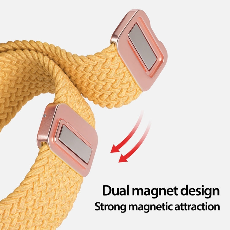 For Apple Watch Series 7 45mm DUX DUCIS Mixture Pro Series Magnetic Buckle Nylon Braid Watch Band(Sunny Color) - Watch Bands by DUX DUCIS | Online Shopping UK | buy2fix