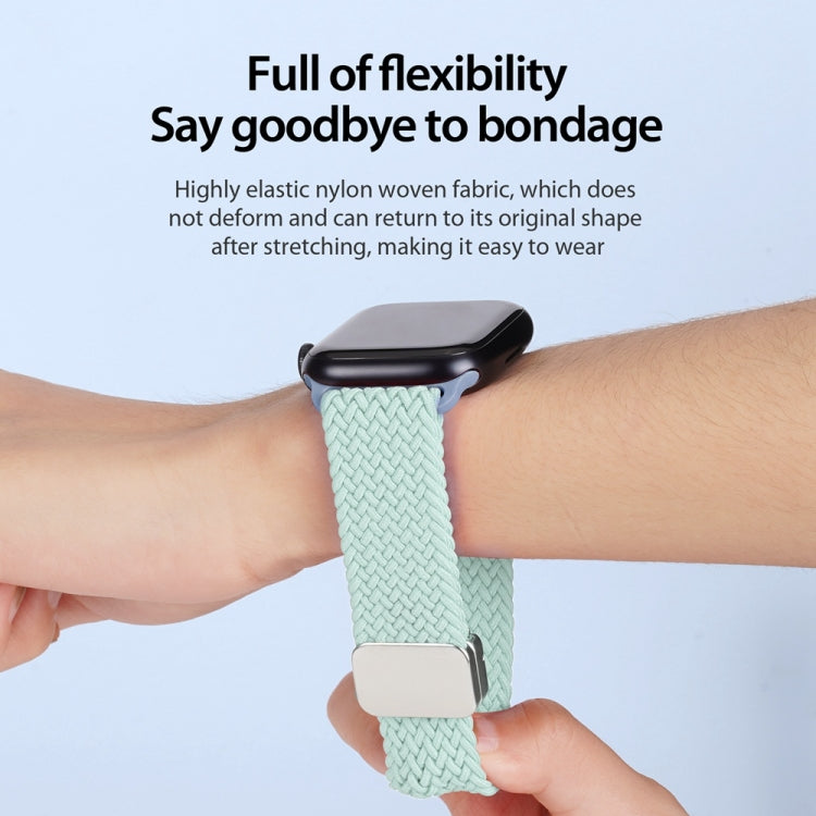 For Apple Watch Series 4 40mm DUX DUCIS Mixture Pro Series Magnetic Buckle Nylon Braid Watch Band(Light Mint) - Watch Bands by DUX DUCIS | Online Shopping UK | buy2fix