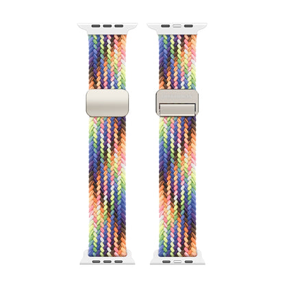 For Apple Watch 42mm DUX DUCIS Mixture Pro Series Magnetic Buckle Nylon Braid Watch Band(New Rainbow) - Watch Bands by DUX DUCIS | Online Shopping UK | buy2fix