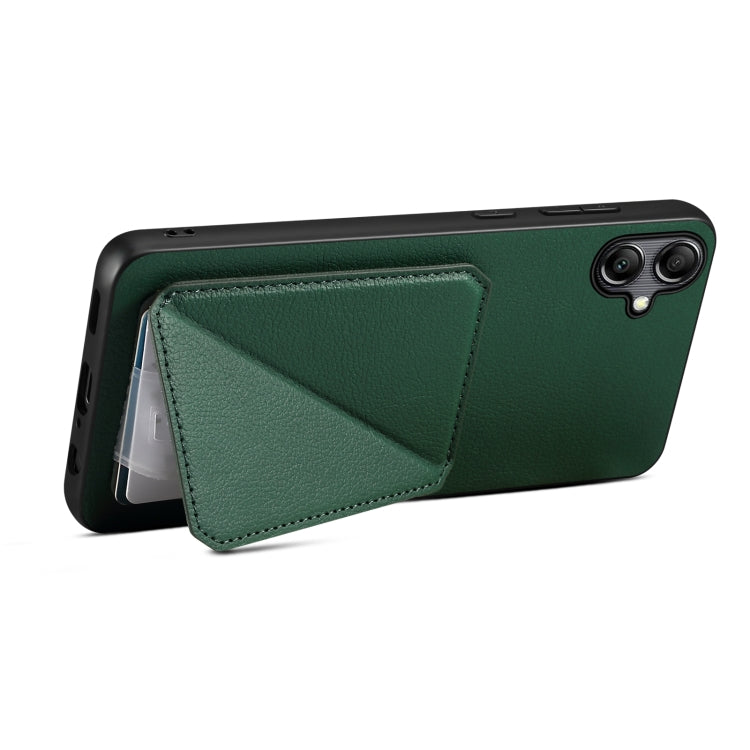 For Samsung Galaxy A70 Denior Imitation Calf Leather Back Phone Case with Holder(Green) - Galaxy Phone Cases by Denior | Online Shopping UK | buy2fix