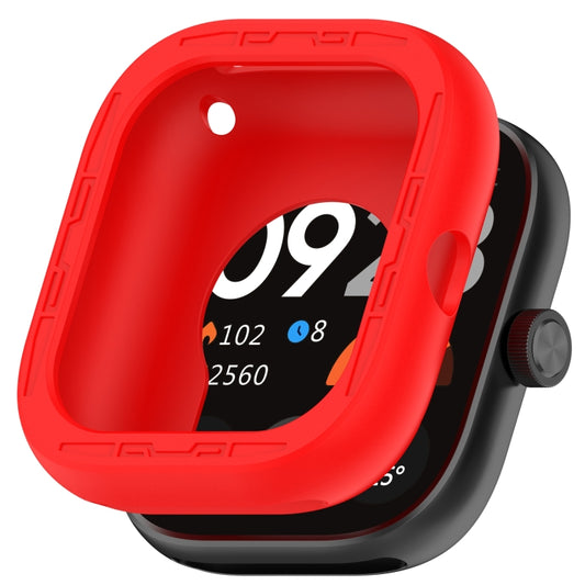 For Redmi Watch 4 Silicone Smart Watch Protective Case(Red) - Watch Cases by buy2fix | Online Shopping UK | buy2fix